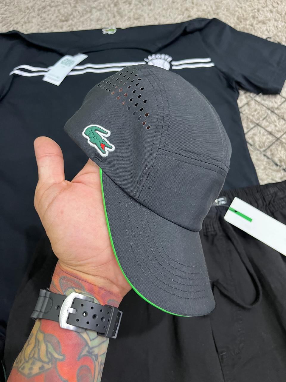 Boné Lacoste Premium Preto