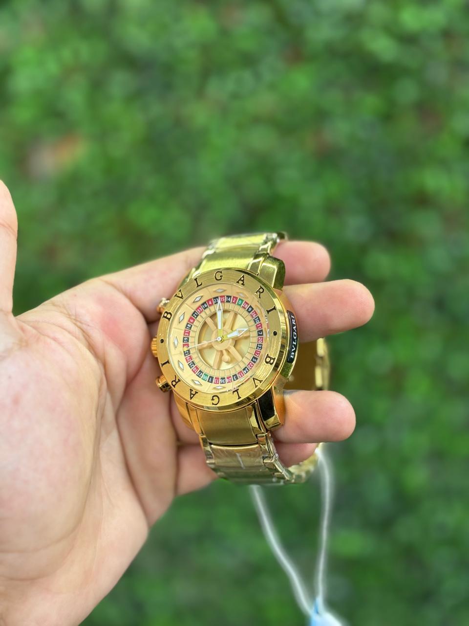 Relógio Bvlgari Dourado Roulette Premium