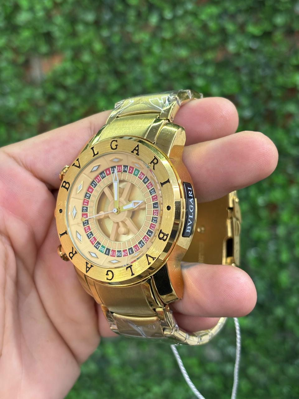 Relógio Bvlgari Dourado Roulette Premium