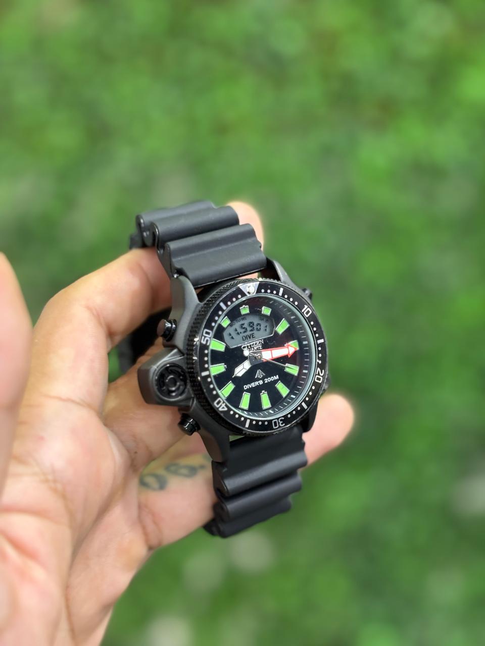 Relógio Citizen Aqualand Preto Verde
